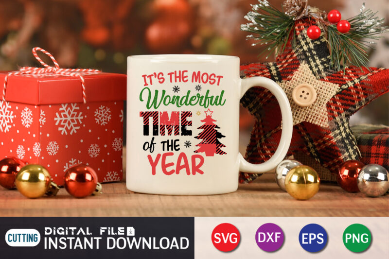 It’s the Most Wonderful Time of the Year Shirt, Funny Christmas Svg, Xmas Svg, Holiday Season Svg, Christmas Buffalo Plaid Shirt