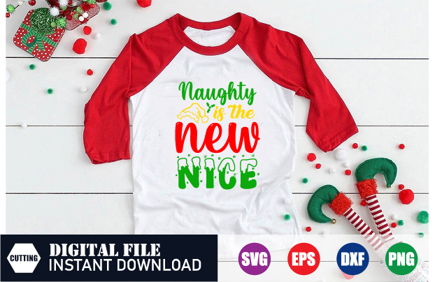 Naughty is the new nice T-shirt, Naughty is the New Nice, New T-shirt, Svg Design, christmas svg, christmas shirt, christmas T-shirt