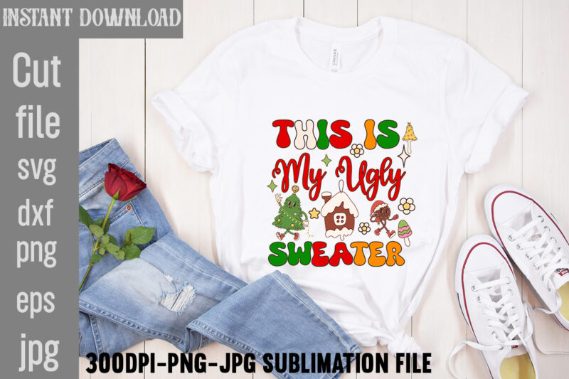 Retro Christmas PNG Sublimation Bundle,20 Designs,on Sell Design,Big Sell Design,Png Bundle,Christmas T-shirt Designs