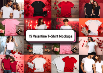 Valentines Day T-shirt Mockup Bundle