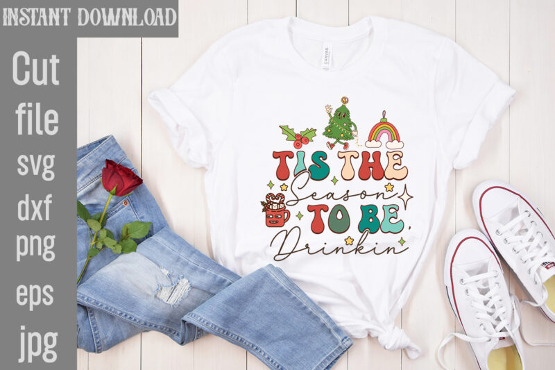 Retro Christmas PNG Sublimation Bundle,20 Designs,on Sell Design,Big Sell Design,Png Bundle,Christmas T-shirt Designs