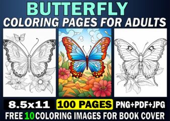 Butterfly coloring pages for adults 2