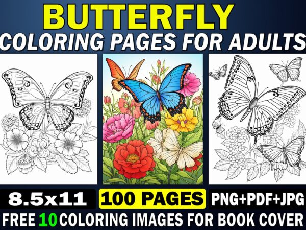 Butterfly coloring pages for adults 3 t shirt template