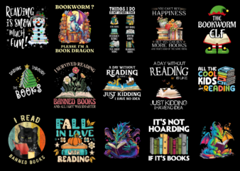 15 Reading Shirt Designs Bundle For Commercial Use Part 1, Reading T-shirt, Reading png file, Reading digital file, Reading gift, Reading do