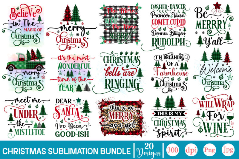 Christmas Sublimation Bundle, Christmas Sublimation Bundle, Christmas PNG Designs, Christmas Png, Merry Christmas Png, Christmas Png, Wester