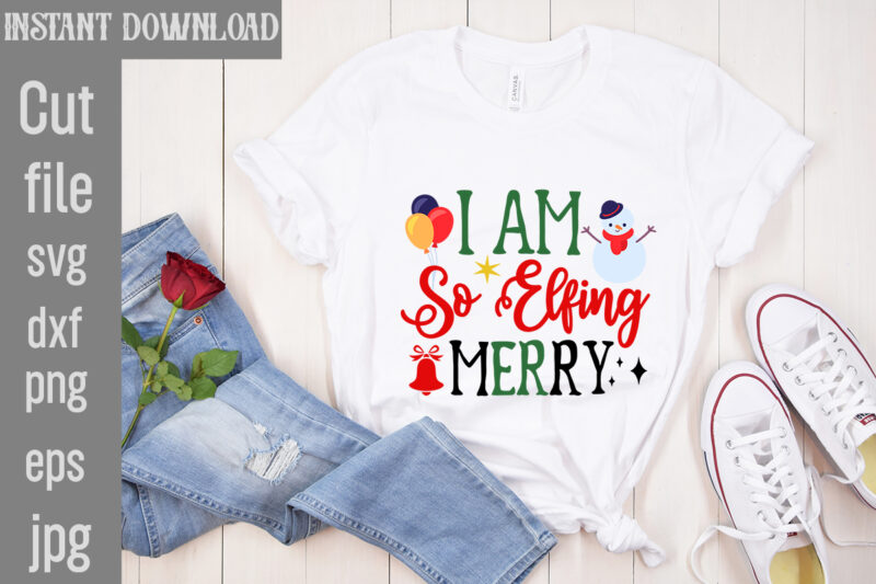 Christmas T-shirt Bundle , On sell Designs, Big Sell Designs,Christmas Vector T-Shirt Design , Santa Vector T-Shir