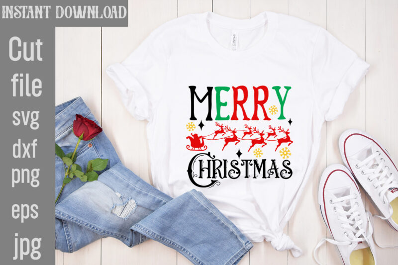 Christmas T-shirt Bundle , On sell Designs, Big Sell Designs,Christmas Vector T-Shirt Design , Santa Vector T-Shir