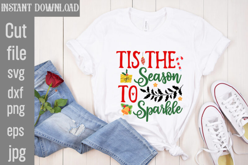 Christmas T-shirt Bundle , On sell Designs, Big Sell Designs,Christmas Vector T-Shirt Design , Santa Vector T-Shir