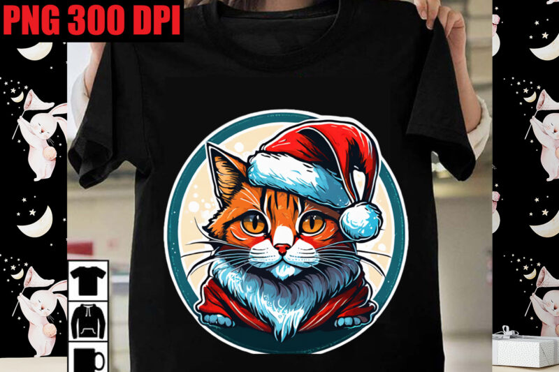 Christmas Cat T-shirt Bundle,25 Designs T-shirt Design,Cat t shirt after surgery, t-shirt graphics ,Cat t shirt amazon,Big Sell Designs