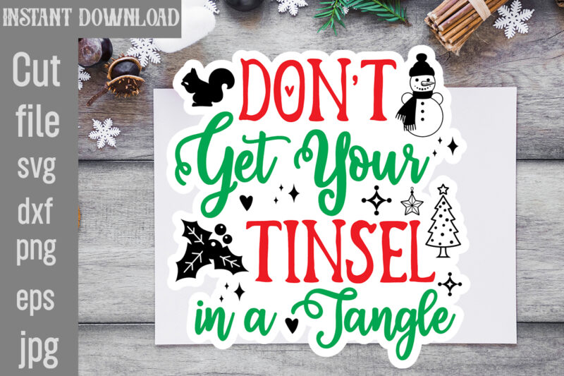 Christmas Sticker Designs Bundle, 20 Designs,On Sell Designs,Christmas Designs Bundle,Christmas SVG Design, Christmas Tree Bundle, Christmas