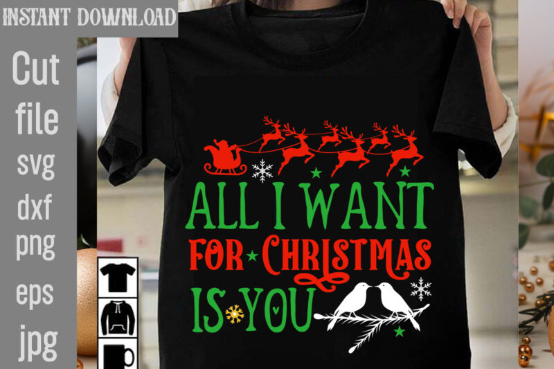 Christmas T-shirt Bundle , On sell Designs, Big Sell Designs,Christmas Vector T-Shirt Design , Santa Vector T-Shir