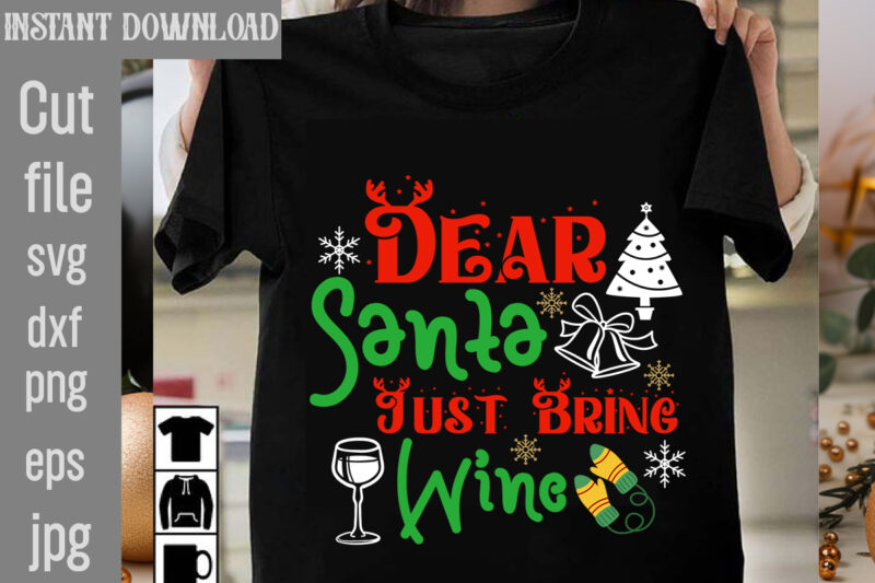 Christmas T-shirt Bundle , On sell Designs, Big Sell Designs,Christmas Vector T-Shirt Design , Santa Vector T-Shir