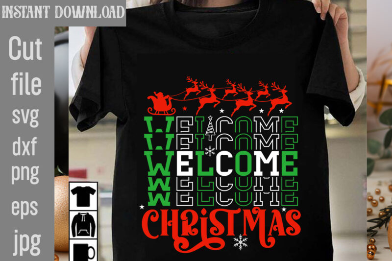 Christmas T-shirt Bundle , On sell Designs, Big Sell Designs,Christmas Vector T-Shirt Design , Santa Vector T-Shir