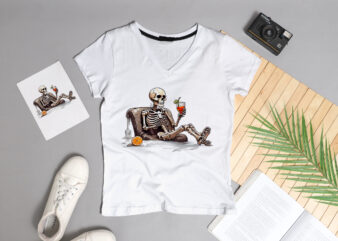Skull drinking T-Shirt