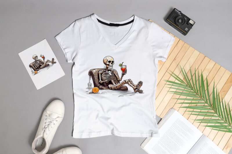 Skull drinking T-Shirt