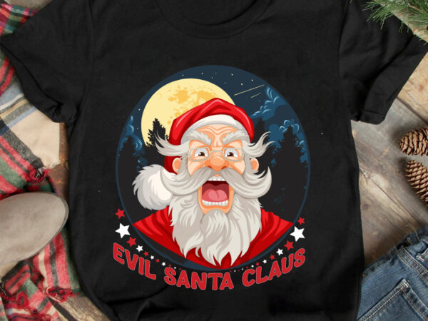 Evil santa claus svg cut file, evil santa claus t-shirt design , evil santa claus vector design, evil santa claus christmas design.