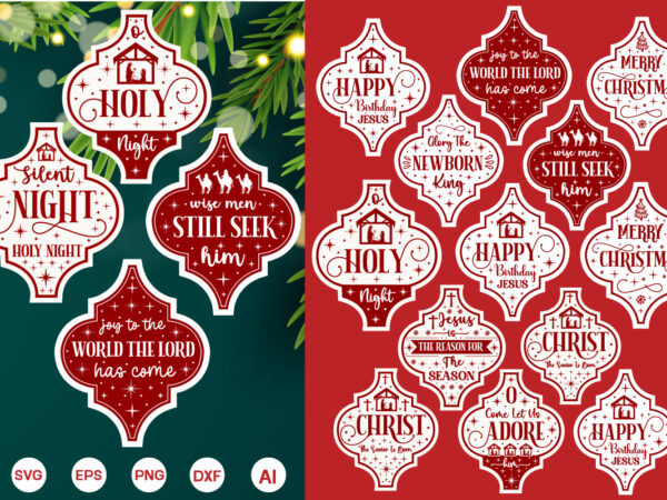 Arabesque christmas ornament svg bundle, nativity christmas svg bundle, christian round ornaments, nativity christmas svg design, arabesqu