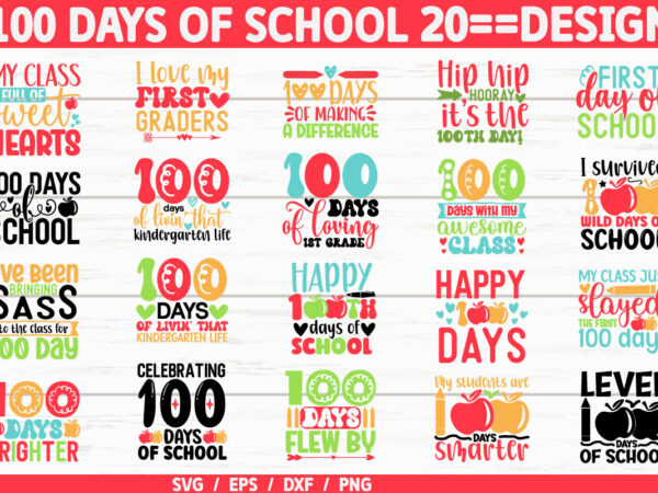100 days of school svg bundle