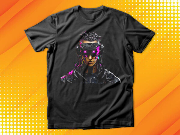 Boy with vr headset glasses t-shirt