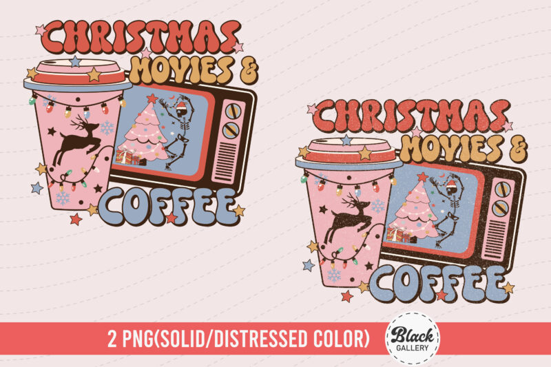 Christmas Coffee T-Shirt Design