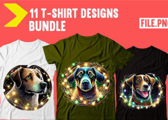 Dog Christmas Lights T-shirt Bundle,21 Designs,On sell Design, Big Sell Design,Corgi T-shirt Design,Dog,Mega,SVG,,T-shrt,Bundle