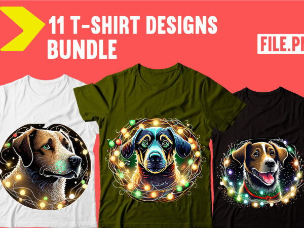 Dog christmas lights t-shirt bundle,21 designs,on sell design, big sell design,corgi t-shirt design,dog,mega,svg,,t-shrt,bundle
