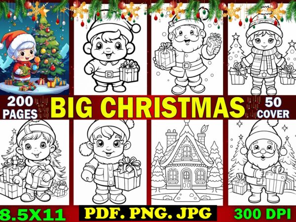 Christmas coloring pages for kids 1 t shirt vector file