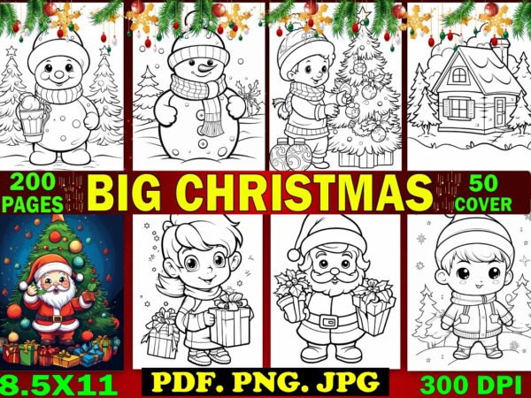 Christmas coloring pages for kids 2 t shirt vector file
