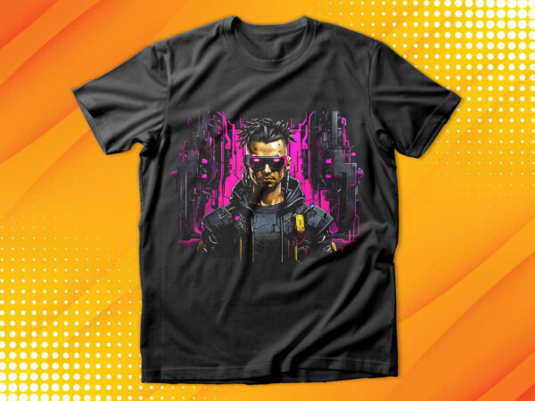 Boy with vr headset glasses t-shirt
