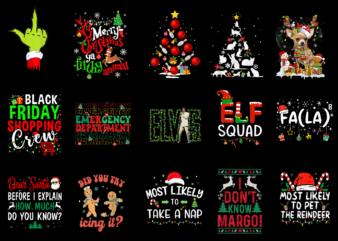 15 Christmas Shirt Designs Bundle For Commercial Use Part 20, Christmas T-shirt, Christmas png file, Christmas digital file, Christmas gift,