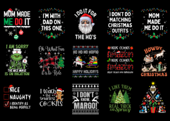 15 Christmas Shirt Designs Bundle For Commercial Use Part 25, Christmas T-shirt, Christmas png file, Christmas digital file, Christmas gift,