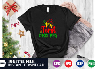 My First Christmas T-shirt Design, My First Christmas T-shirt Trend, First Christmas, christmas T-shirt, christmas 2023, christmas svg