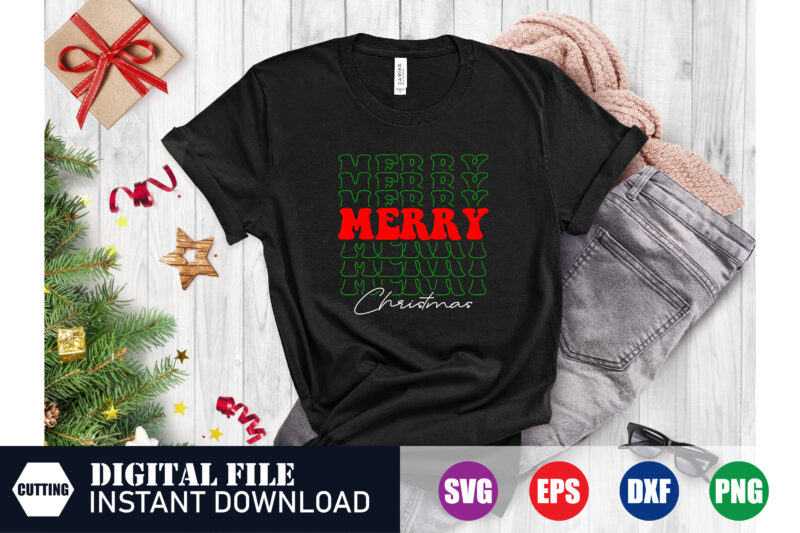 Merry Christmas, Christmas T-shirts, Merry, Christmas 2023, wave design, Svg Design, funny svg, Festive Season, Happy Holidays