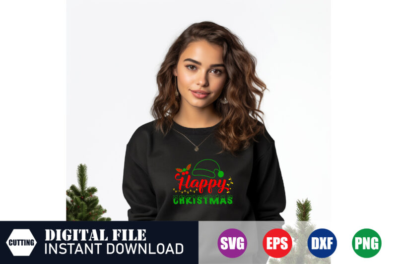 Happy Christmas Svg Design, Happy Christmas, Christmas Svg Design, Festive Season, Happy Holidays, Christmas Traditions, Tshirts, Vector