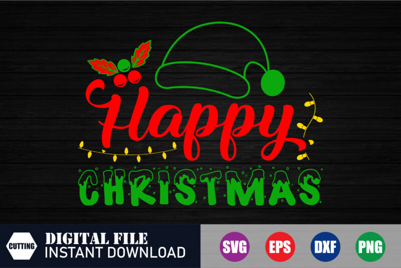 Happy Christmas Svg Design, Happy Christmas, Christmas Svg Design, Festive Season, Happy Holidays, Christmas Traditions, Tshirts, Vector