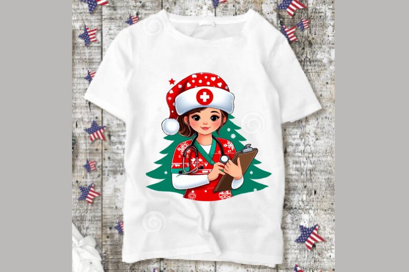 Christmas Nurse PNG Sublimation Bundle