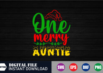 One merry auntie svg Design, auntie svg, merry auntie, christmas decor svg, christmas design svg, santa svg cut, Happy Holidays, Christmas