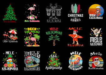 15 Mele Kalikimaka Shirt Designs Bundle For Commercial Use Part 2, Mele Kalikimaka T-shirt, Mele Kalikimaka png file, Mele Kalikimaka digita