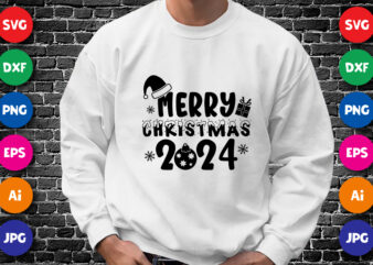 Merry Christmas 2024 Merry Christmas shirt print template, funny Xmas shirt design, Santa Claus funny quotes typography design.
