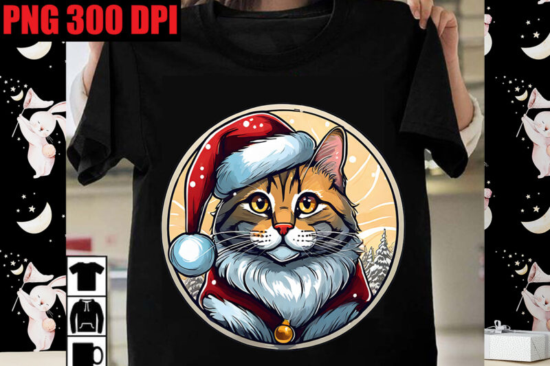 Christmas Cat T-shirt Bundle,25 Designs T-shirt Design,Cat t shirt after surgery, t-shirt graphics ,Cat t shirt amazon,Big Sell Designs