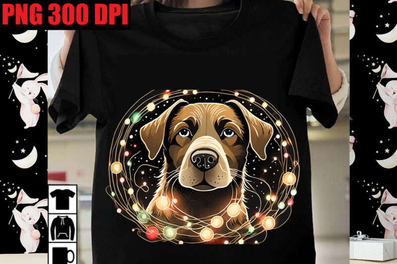 Dog Christmas Lights T-shirt Bundle,21 Designs,On sell Design, Big Sell Design,Corgi T-shirt Design,Dog,Mega,SVG,,T-shrt,Bundle