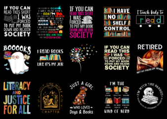 15 Reading Shirt Designs Bundle For Commercial Use Part 2, Reading T-shirt, Reading png file, Reading digital file, Reading gift, Reading do