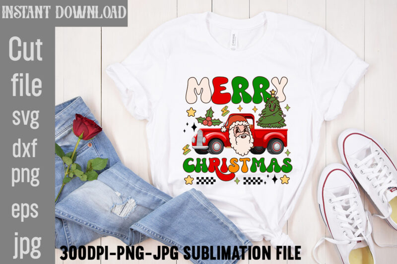 Retro Christmas PNG Sublimation Bundle,20 Designs,on Sell Design,Big Sell Design,Png Bundle,Christmas T-shirt Designs