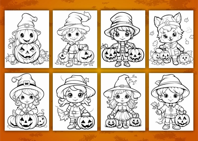 Cute Halloween Coloring Book For Kid 5