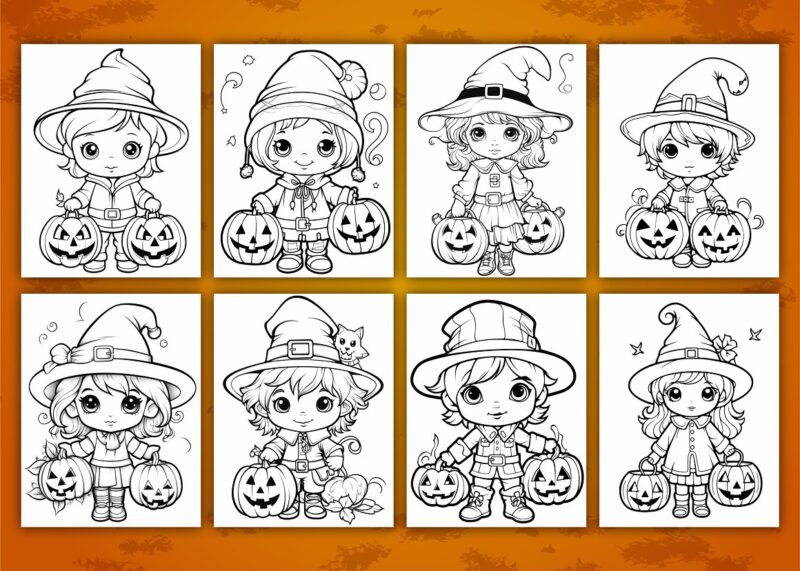 Cute Halloween Coloring Book For Kid 7