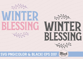 Winter blessing quotes svg