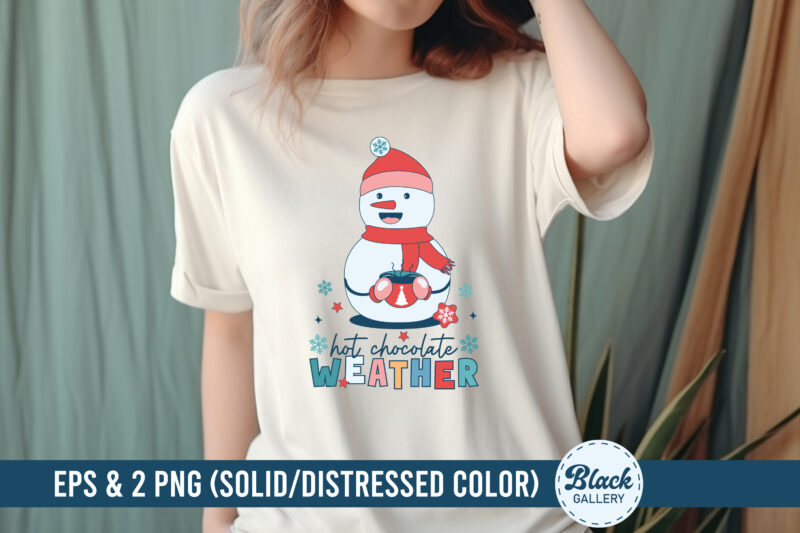 Winter Snowman Sublimation PNG & EPS