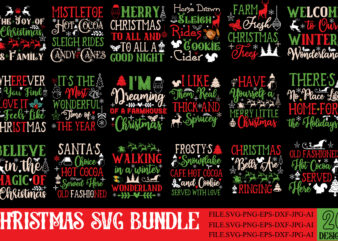 Christmas T-shirt Designs Bundle, 20 Designs,On Sell Designs,Christmas Designs Bundle,Christmas SVG Design, Christmas Tree Bundle, Christmas