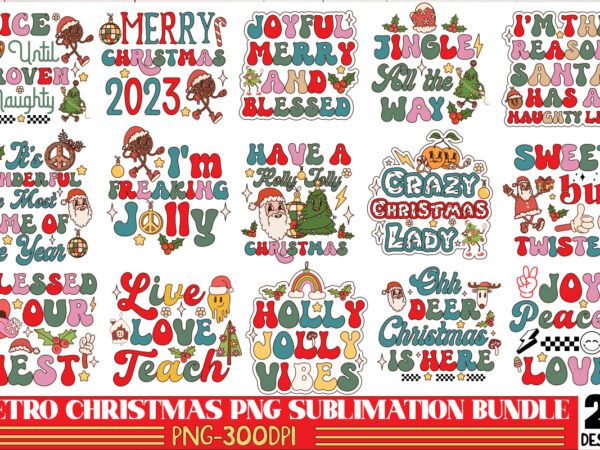 Retro christmas png sublimation bundle,20 designs,on sell design,big sell design,png bundle,christmas t-shirt designs