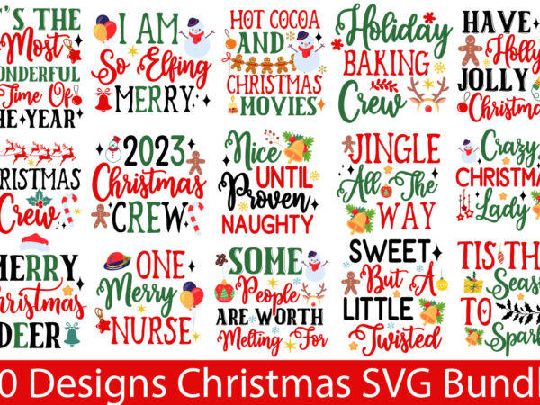 Christmas t-shirt bundle , on sell designs, big sell designs,christmas vector t-shirt design , santa vector t-shir